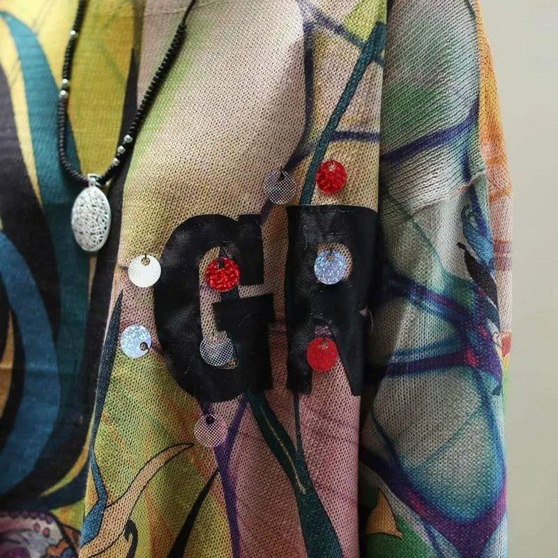 Abstract Elephant Colourful Sweater