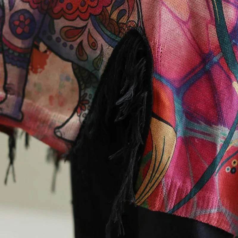 Abstract Elephant Colourful Sweater