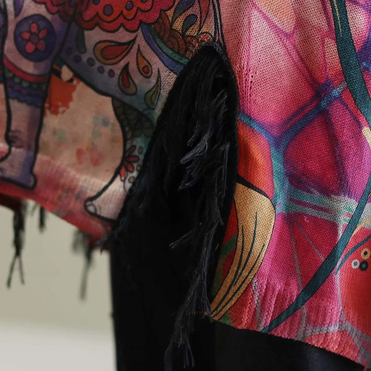Abstract Elephant Colourful Sweater