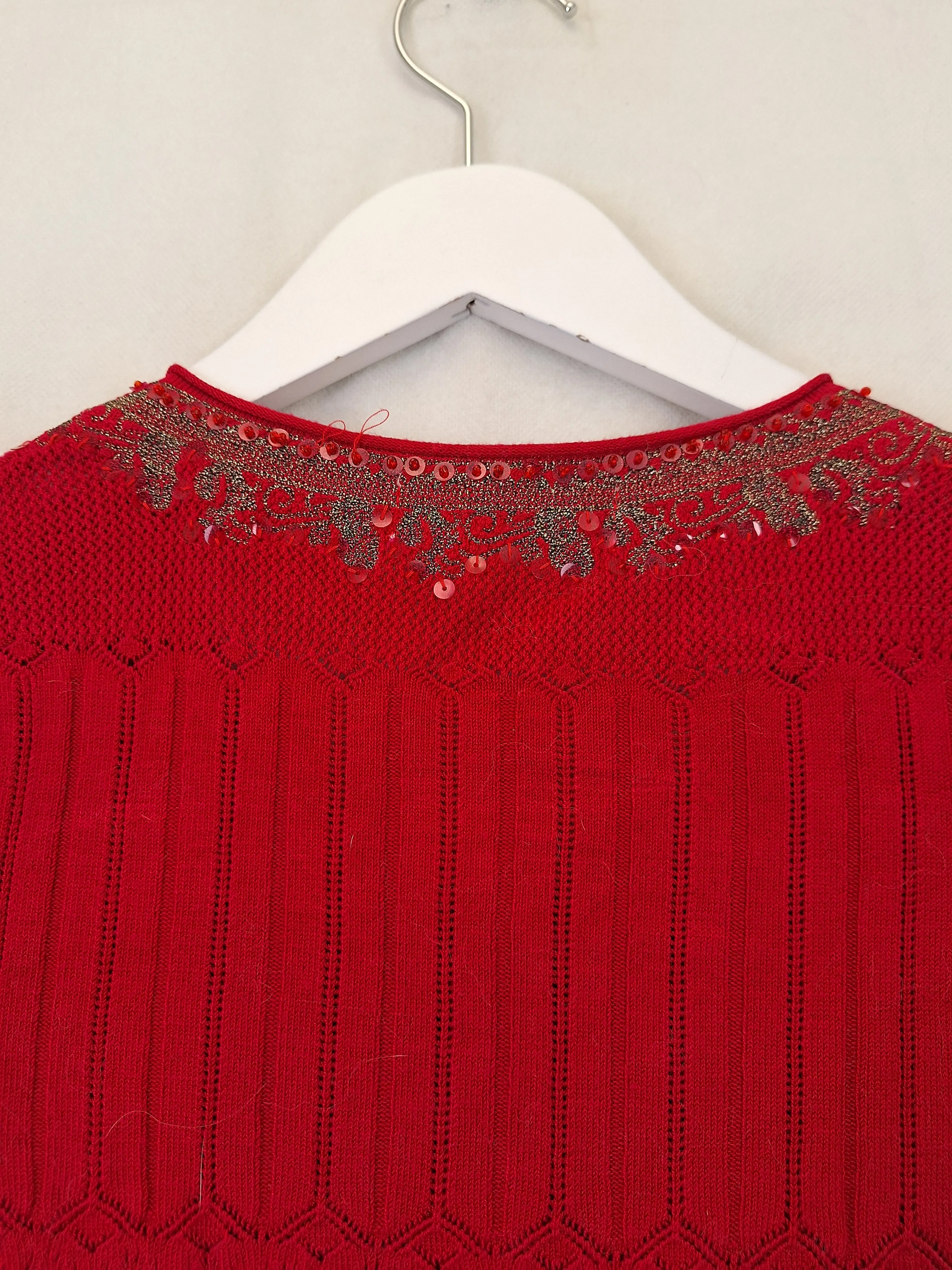 Alannah Hill Fancy Embellished Knit Cardigan Size 10
