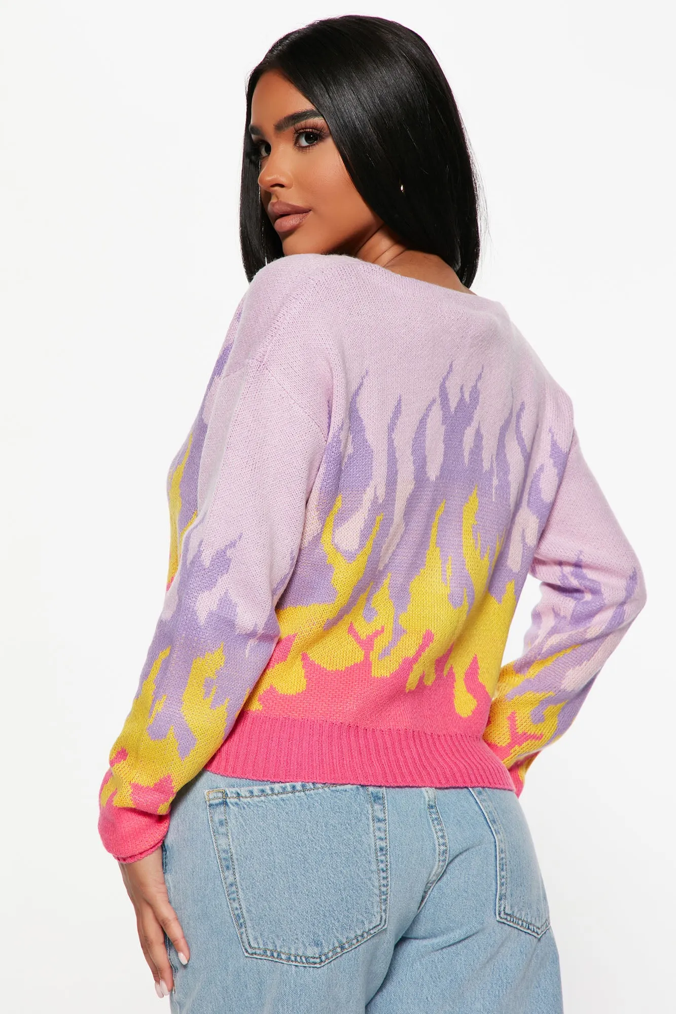 Blazing Hot Cardigan - Purple/combo
