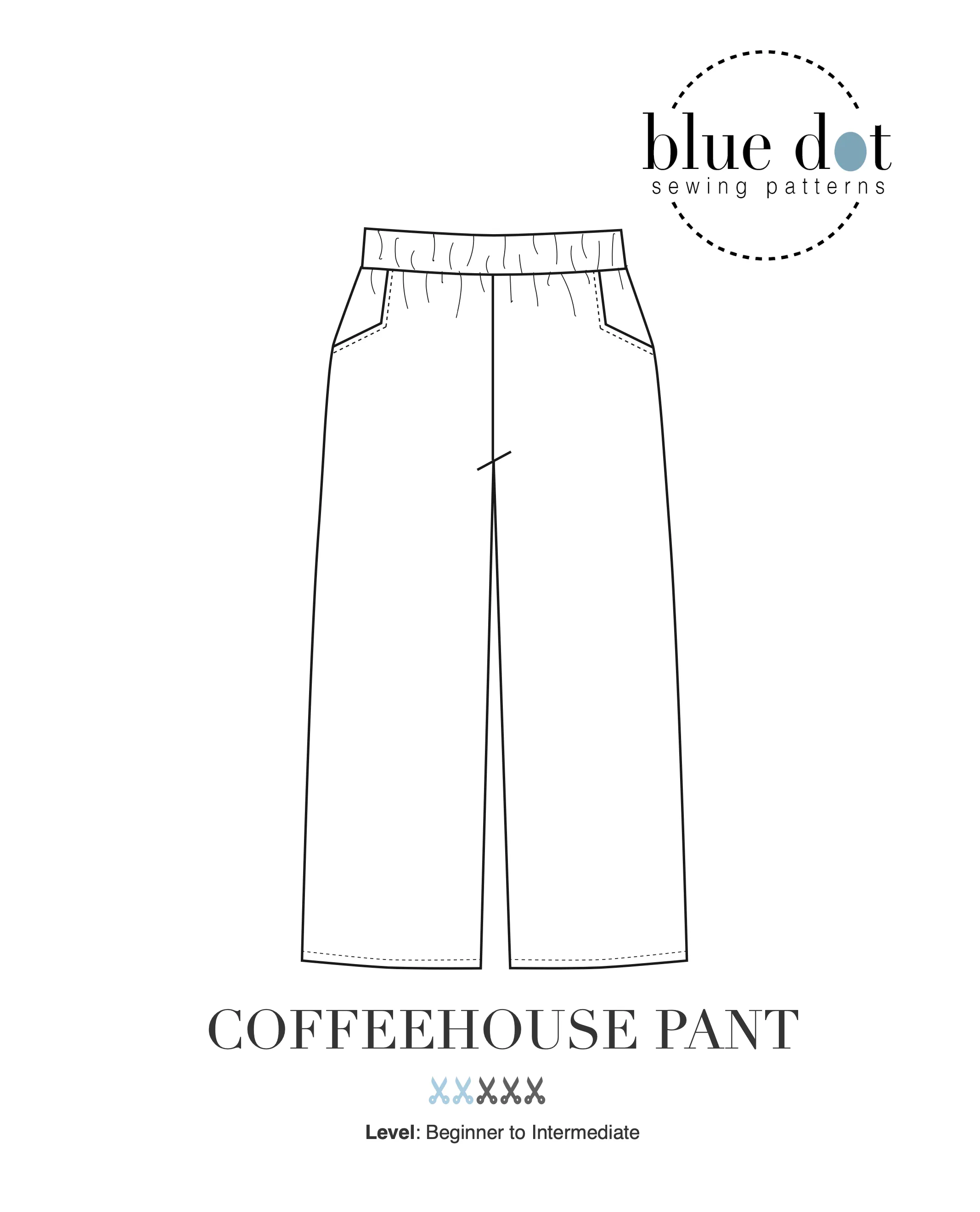 Blue Dot Patterns Coffeehouse Pant
