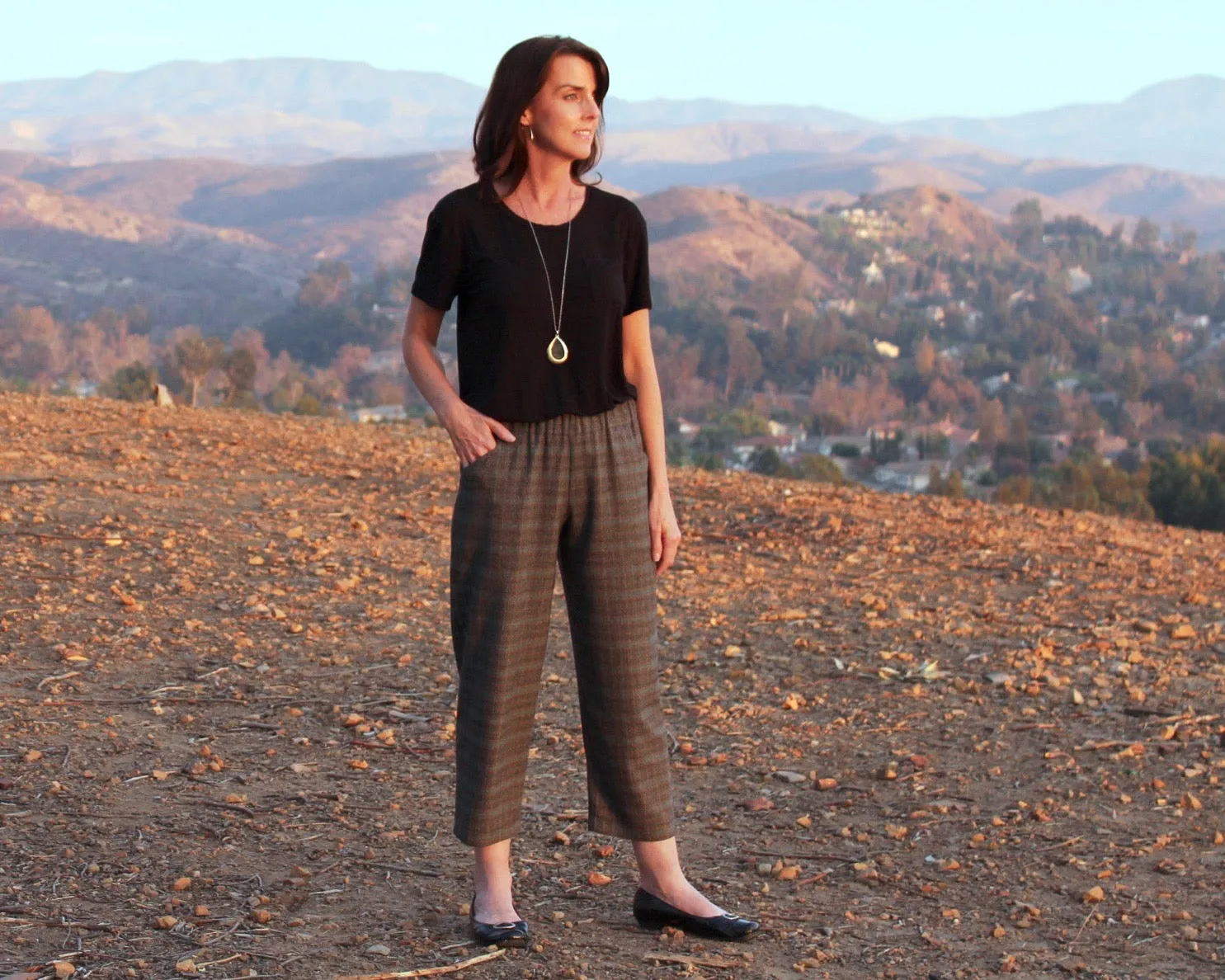 Blue Dot Patterns Coffeehouse Pant