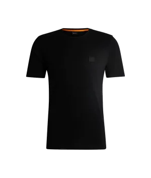 Cotton-jersey T-shirt With Logo Patch - Black