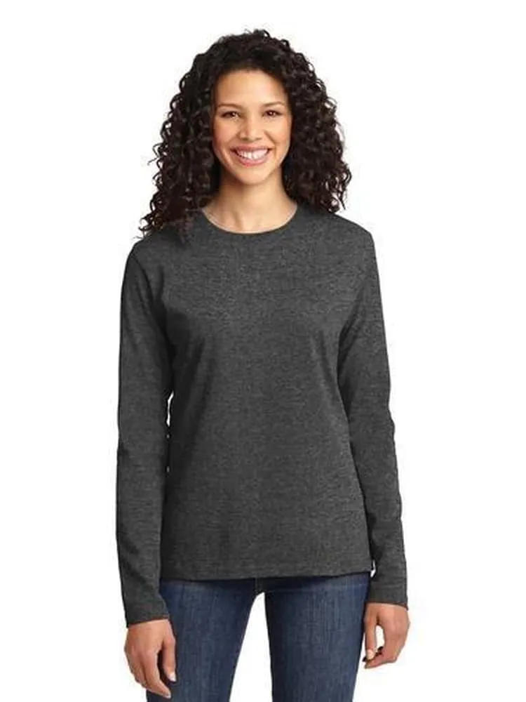 Flexibilitee Women's Crew Neck Long Sleeve Tee | Charcoal