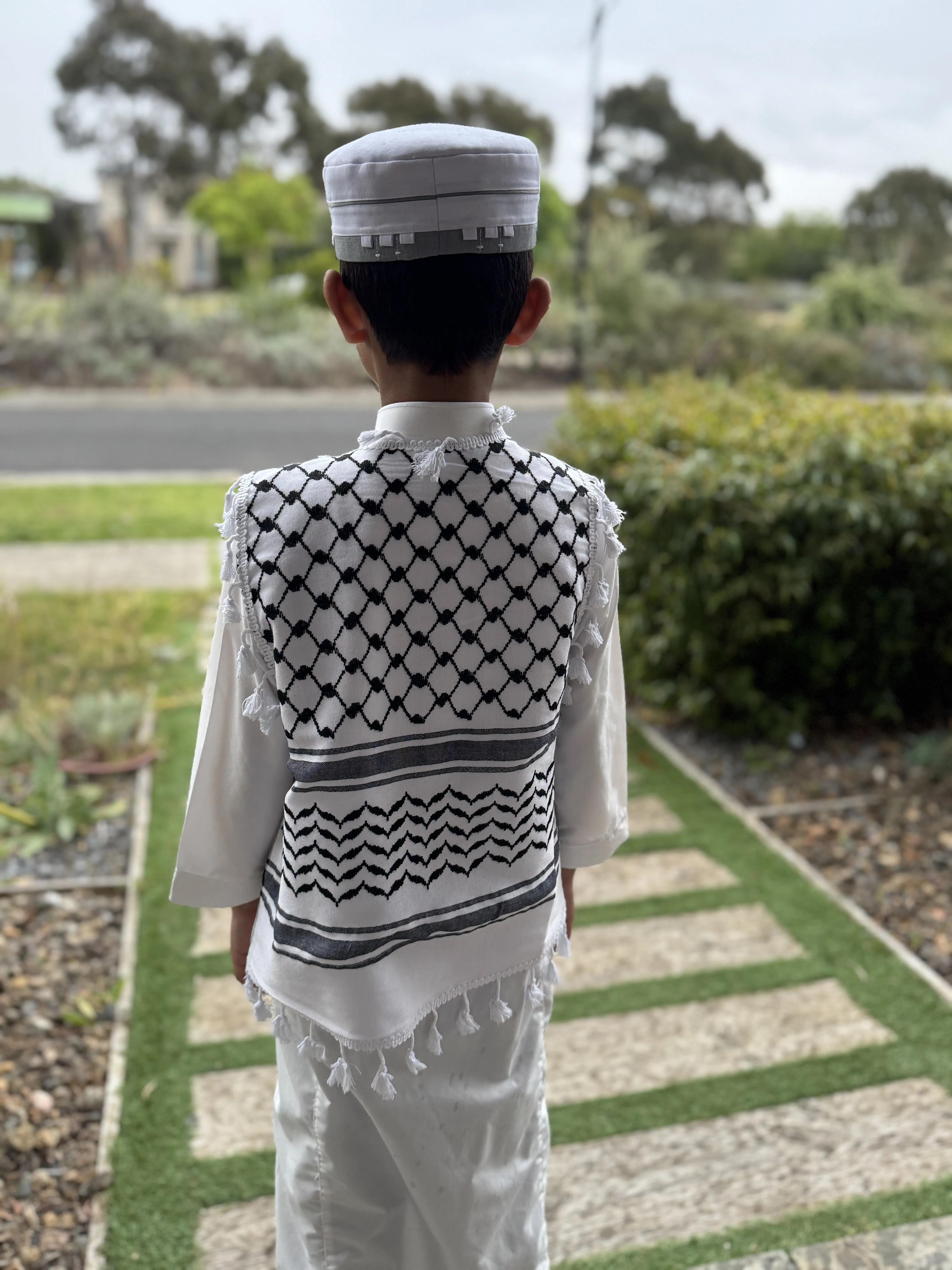 Heritage in Style: Limited Edition Keffiyeh Vests for Adults & Kids
