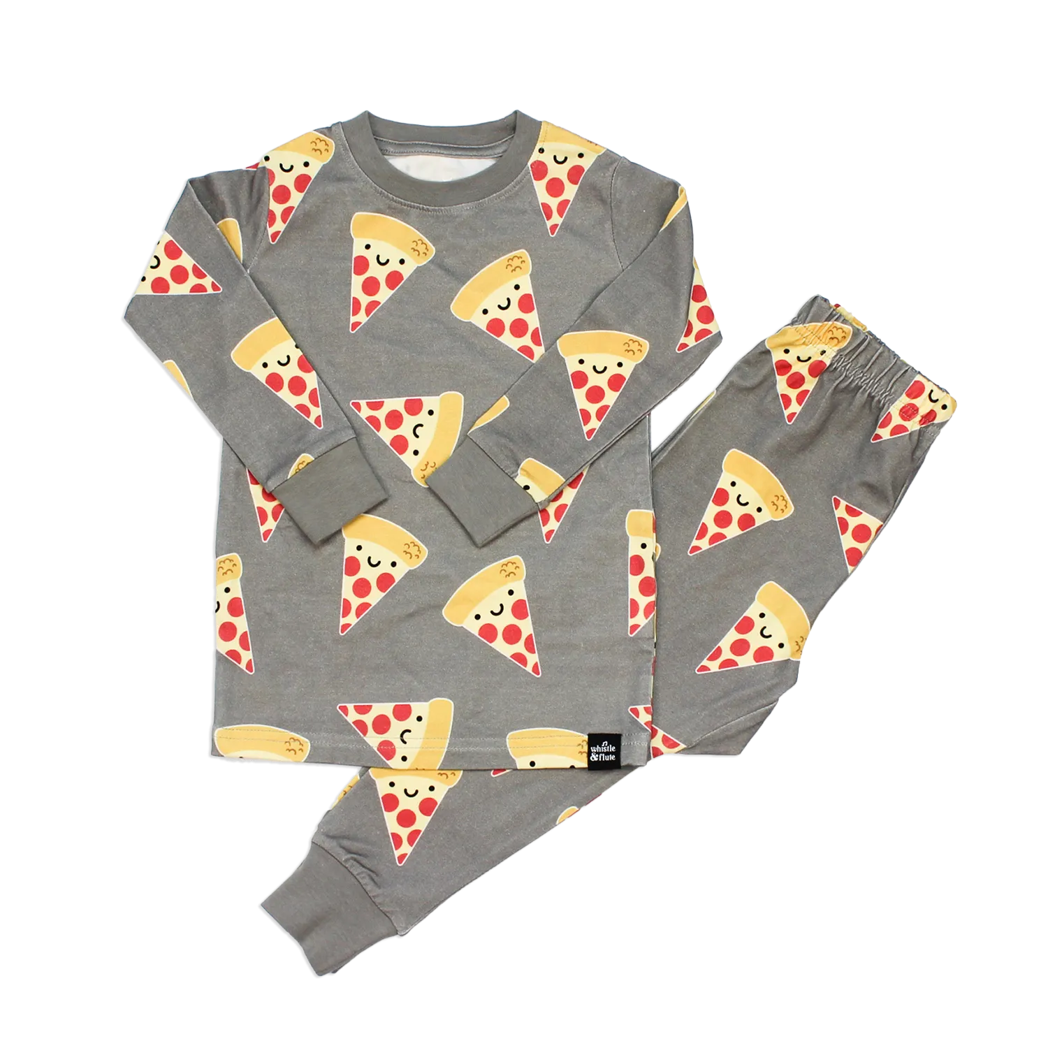 Kawaii Pizza Pyjama Set - Grey