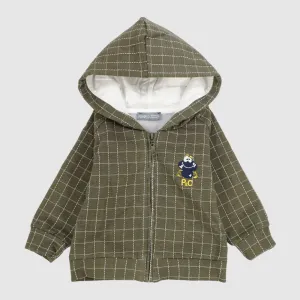 Long-Sleeved Checkered Jacket