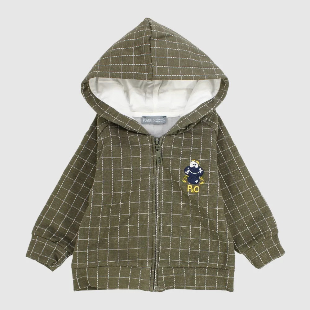 Long-Sleeved Checkered Jacket