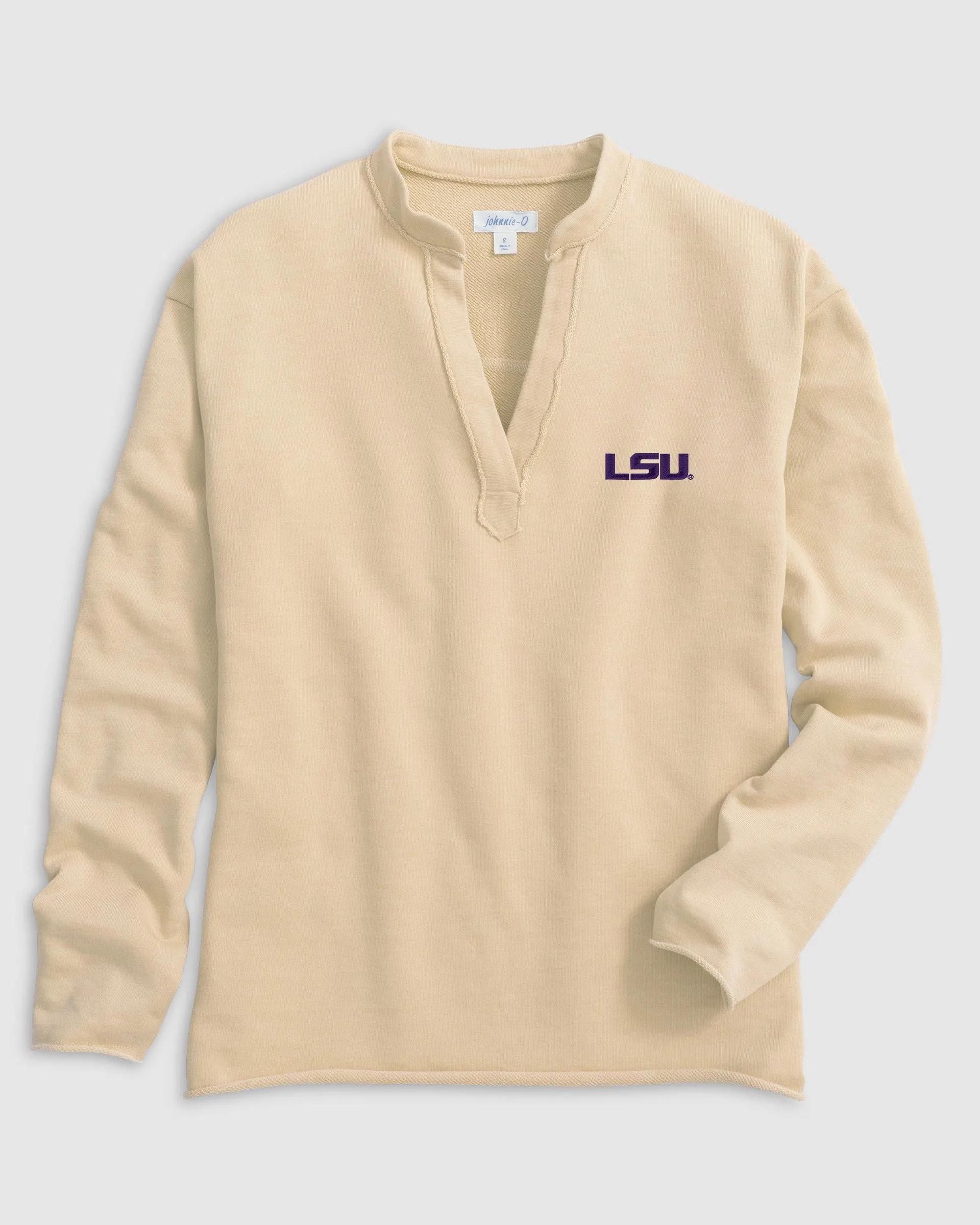 Louisiana State Camilla V-Neck Cotton Blend Pullover
