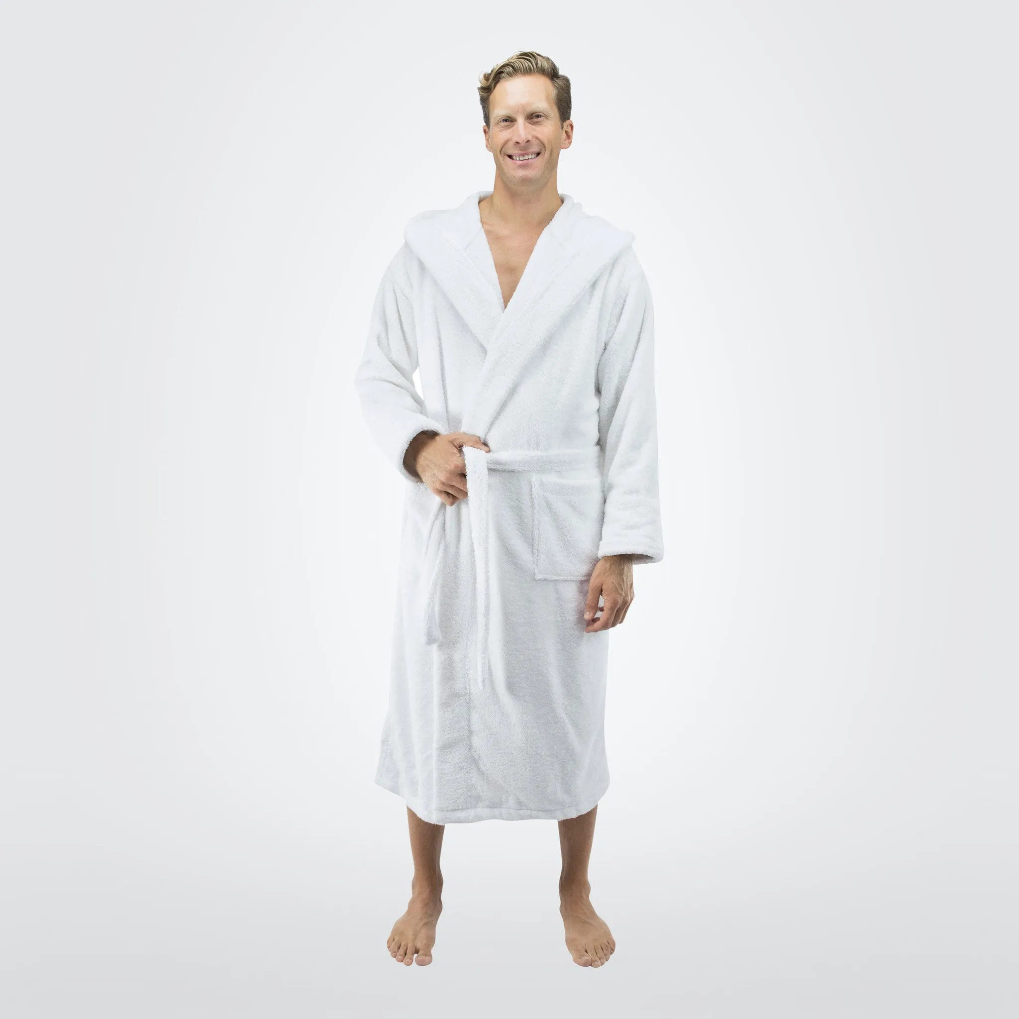Men's 20 oz. Deluxe Turkish Cotton Hooded Bathrobe