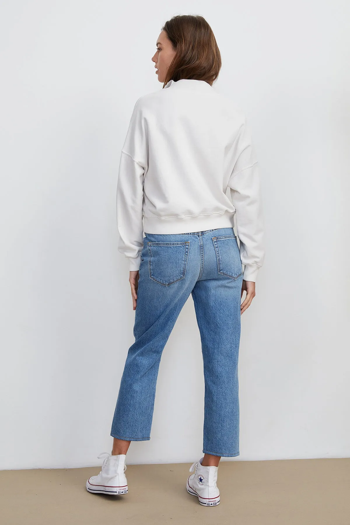 NILLY MOCK NECK ZIP SWEATSHIRT
