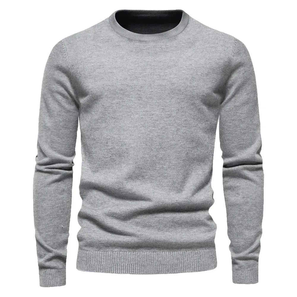O-neck Pullover Men's Sweater Casual Solid Color Warm Sweater Men Winter Fashion Slim Mens Sweaters 11 Colors