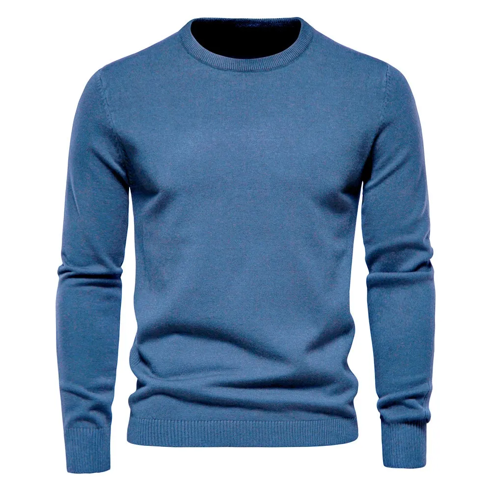 O-neck Pullover Men's Sweater Casual Solid Color Warm Sweater Men Winter Fashion Slim Mens Sweaters 11 Colors