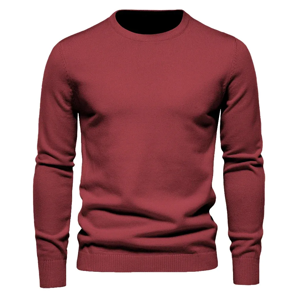 O-neck Pullover Men's Sweater Casual Solid Color Warm Sweater Men Winter Fashion Slim Mens Sweaters 11 Colors