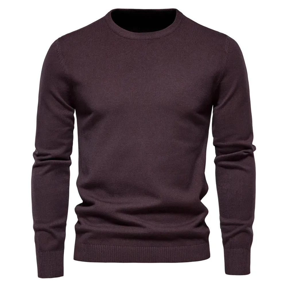 O-neck Pullover Men's Sweater Casual Solid Color Warm Sweater Men Winter Fashion Slim Mens Sweaters 11 Colors