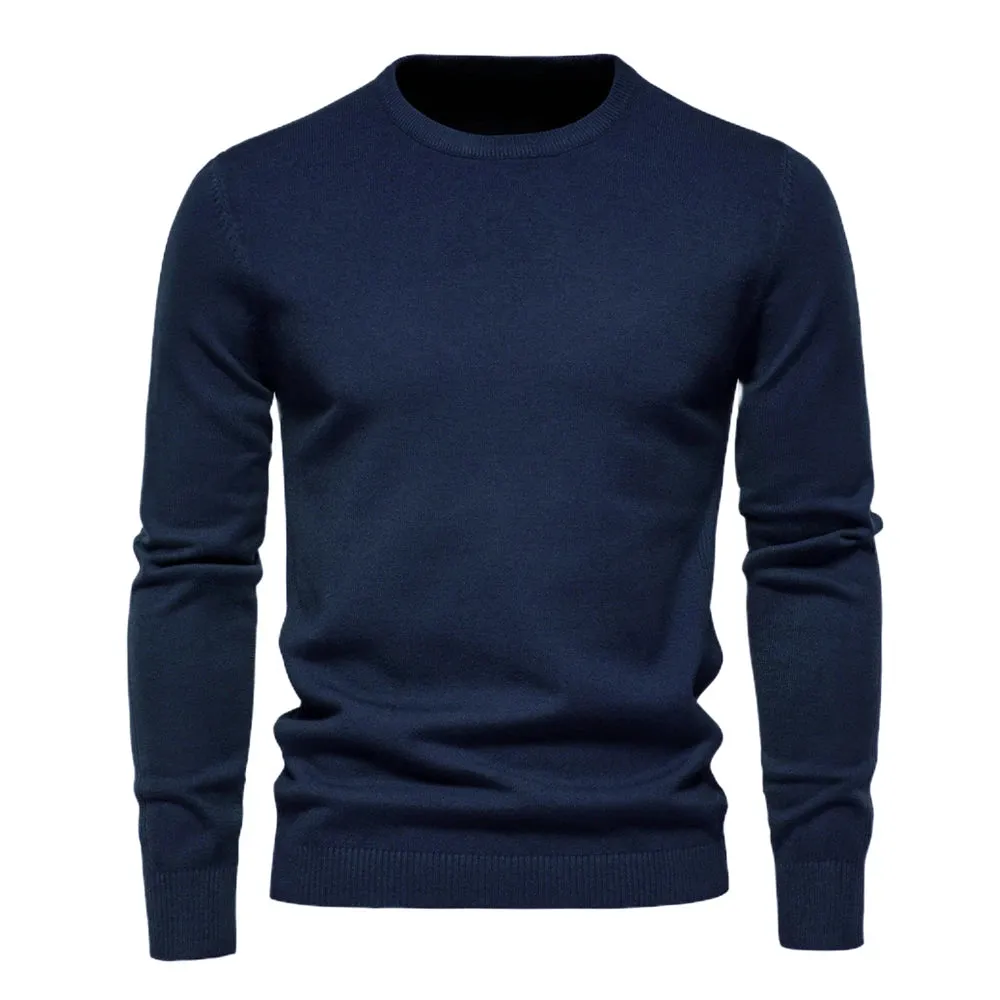 O-neck Pullover Men's Sweater Casual Solid Color Warm Sweater Men Winter Fashion Slim Mens Sweaters 11 Colors