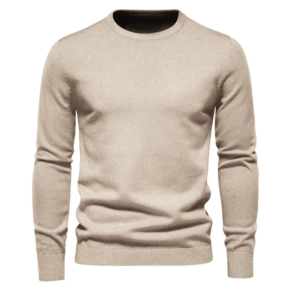 O-neck Pullover Men's Sweater Casual Solid Color Warm Sweater Men Winter Fashion Slim Mens Sweaters 11 Colors
