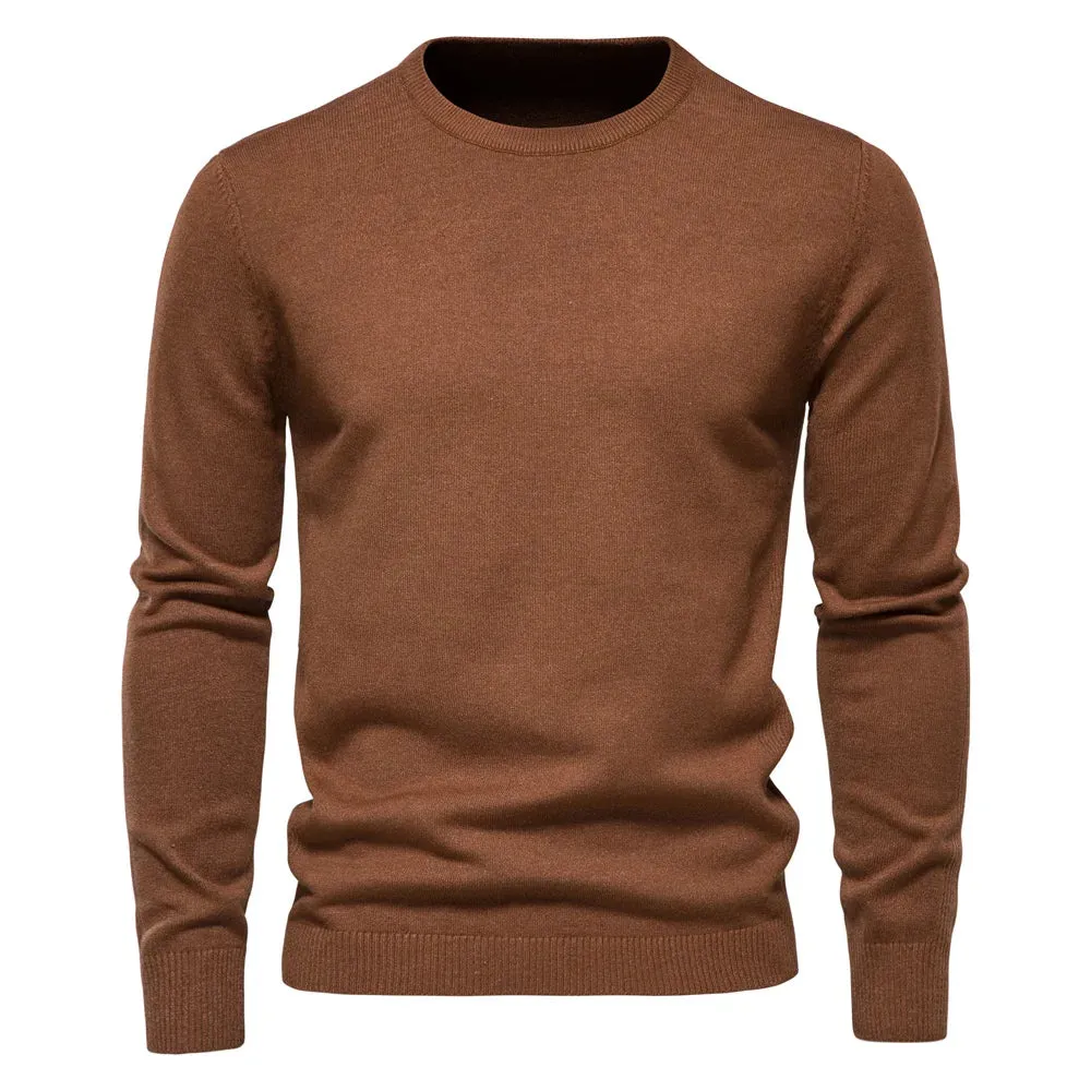 O-neck Pullover Men's Sweater Casual Solid Color Warm Sweater Men Winter Fashion Slim Mens Sweaters 11 Colors