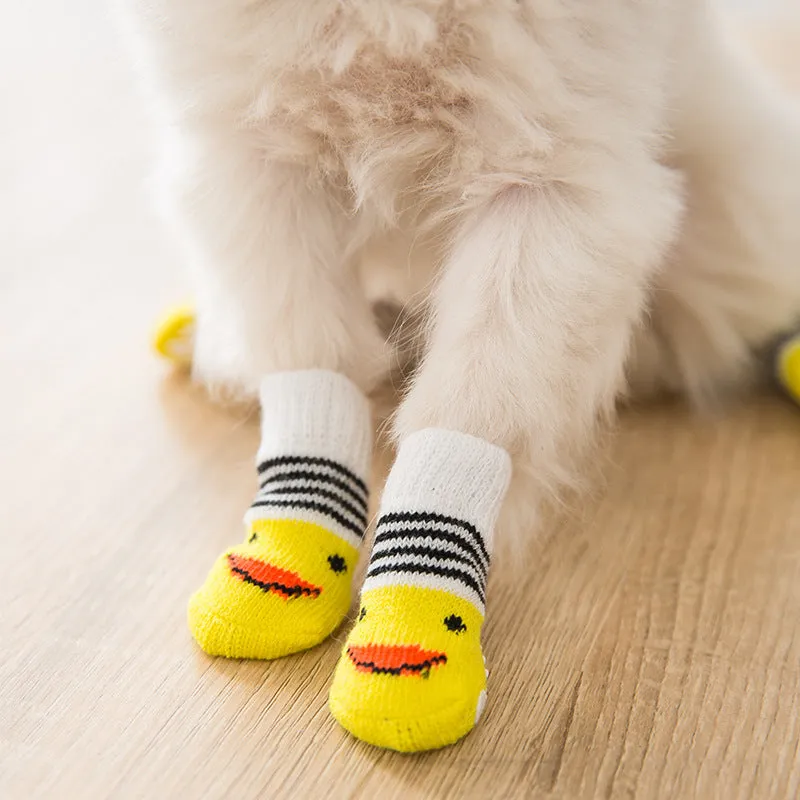 Pet Knit Skid Warm Love Cotton Socks