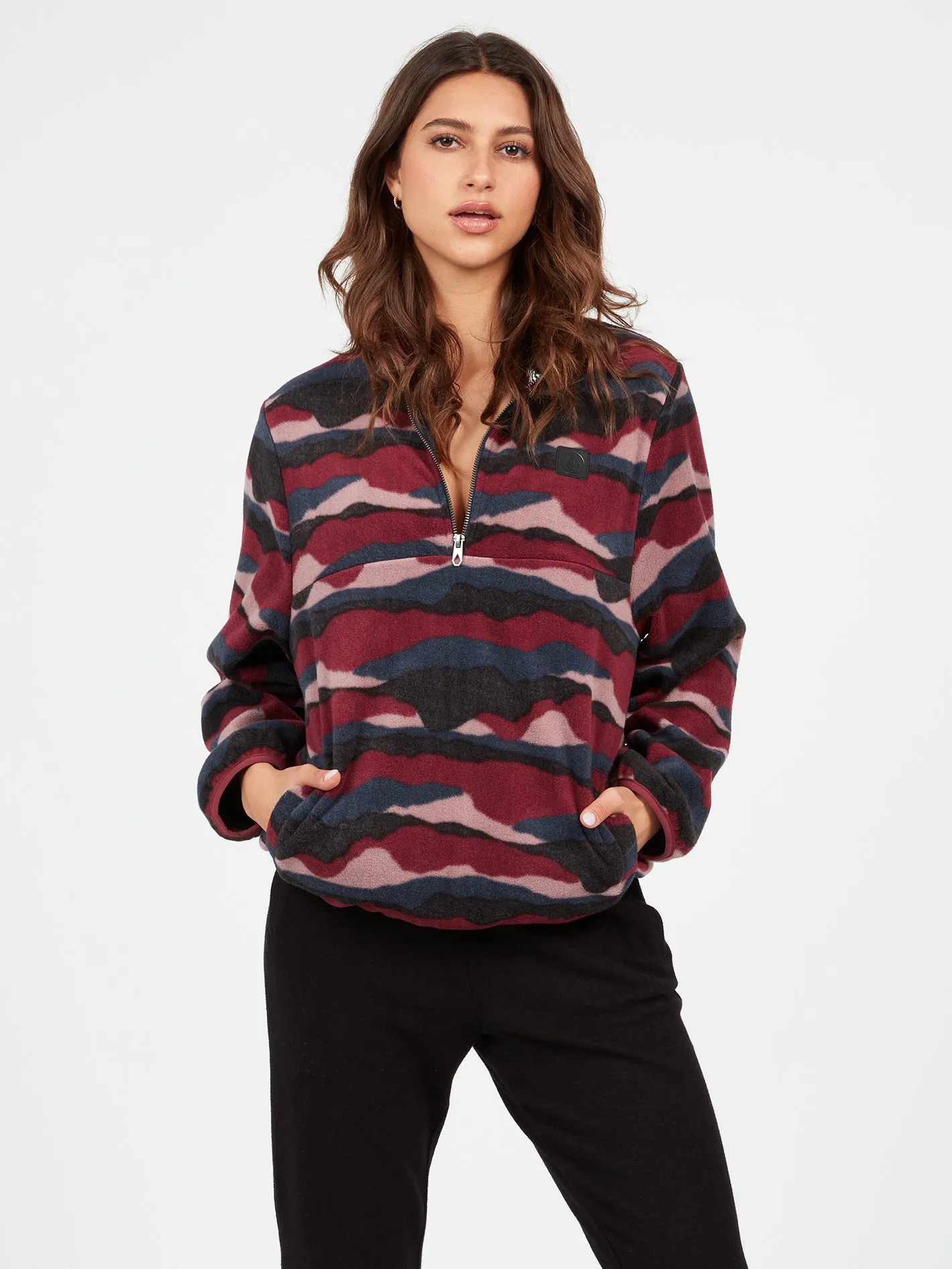Pheelin It Mock Neck - Burgundy