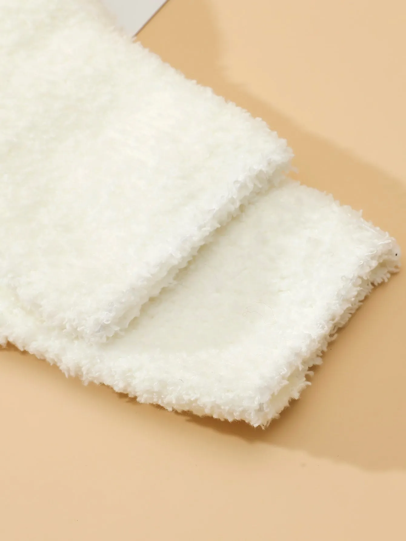 Plain Fuzzy White Socks Warm Socks for Women Cute Socks Novelty Socks Fun Socks
