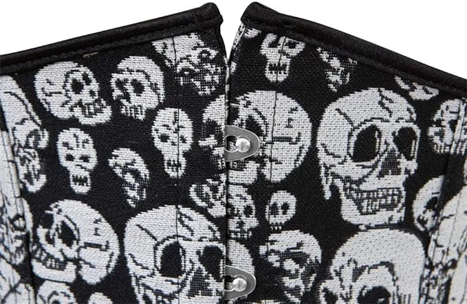 Plus Size Underbust Retro Skull Steampunk Corsets for Women