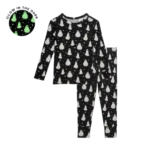 Posh Peanut Basic Long Sleeve Pajamas - Ghostly (Glow in the Dark)