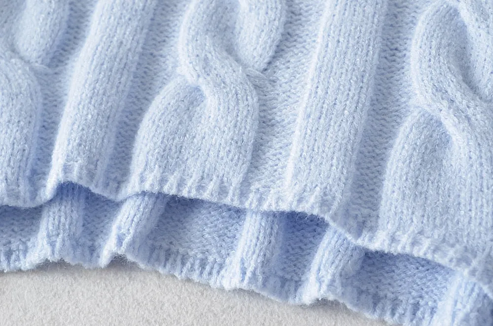 Preppy Loose Cropped Women's Pullover Sweater