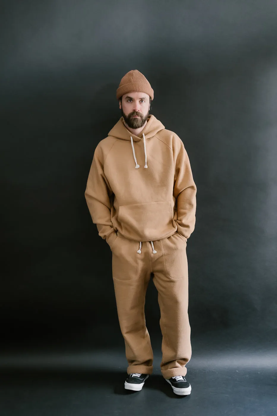Pullover Hoodie 825gsm Double Heavyweight French Terry Foxfibre® - Coyote 80