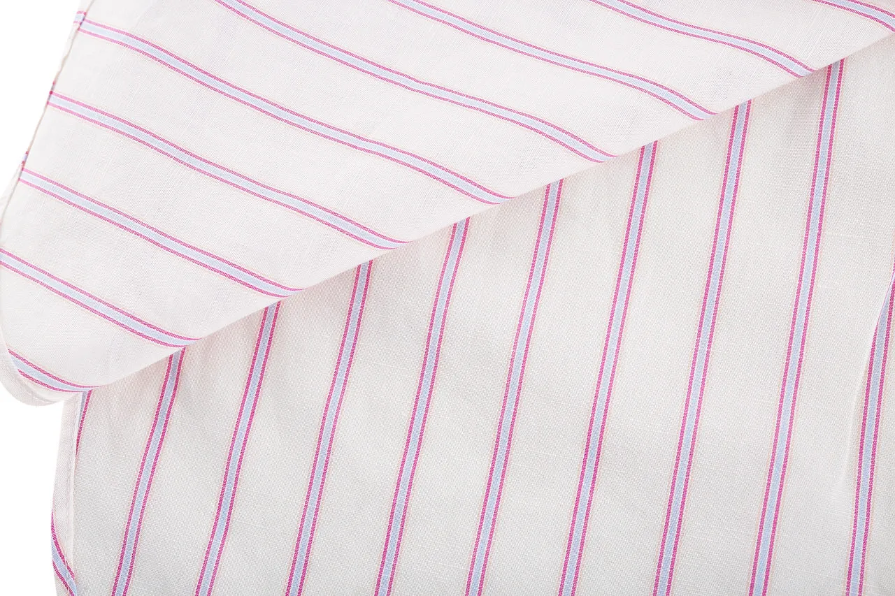 Relaxed Cotton Linen Stripe Shirt