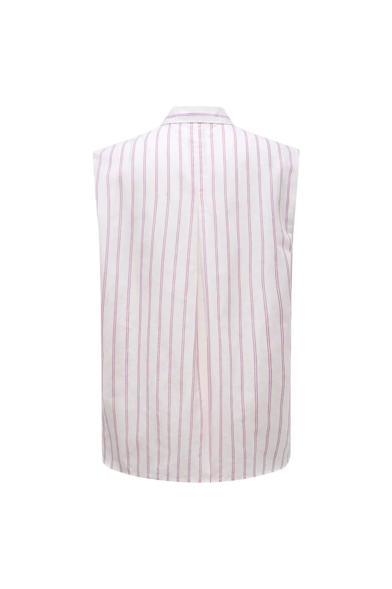 Relaxed Cotton Linen Stripe Shirt