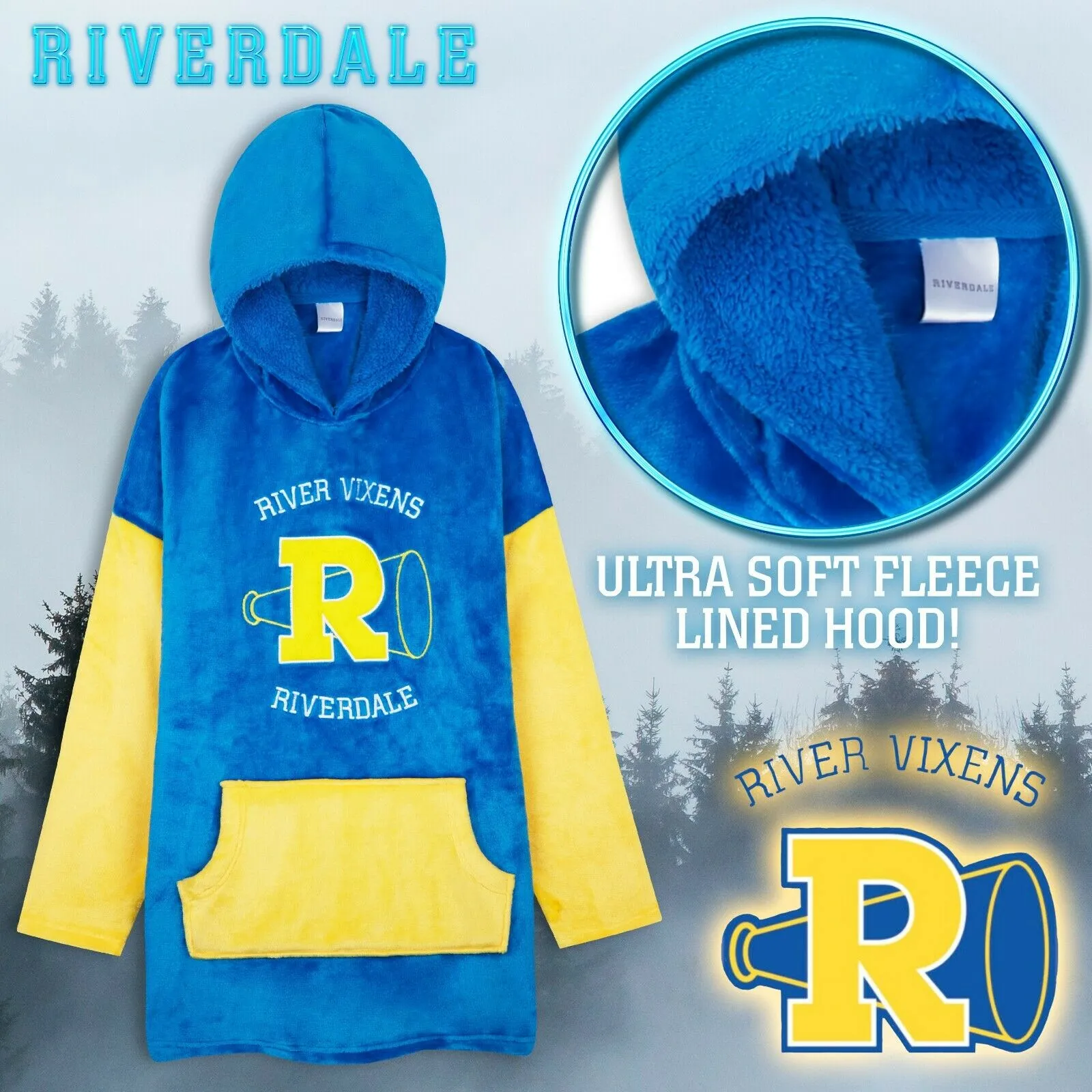 Riverdale Blanket Hoodie for Ladies, Oversized Blanket Hoodie for Women, Riverdale Gifts Blue