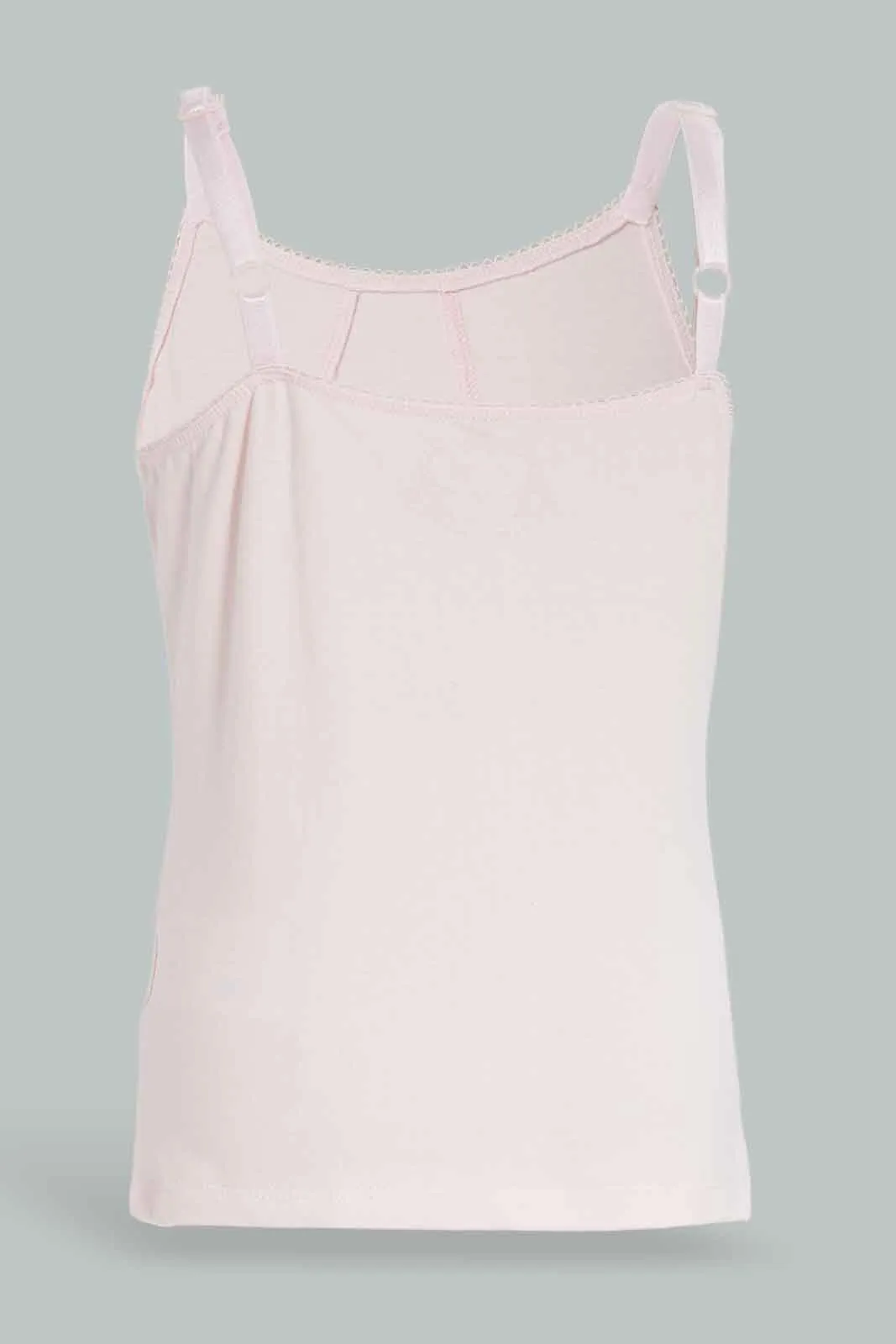 Senior Girls Pink And Beige Vest Set (Pack Of 2)