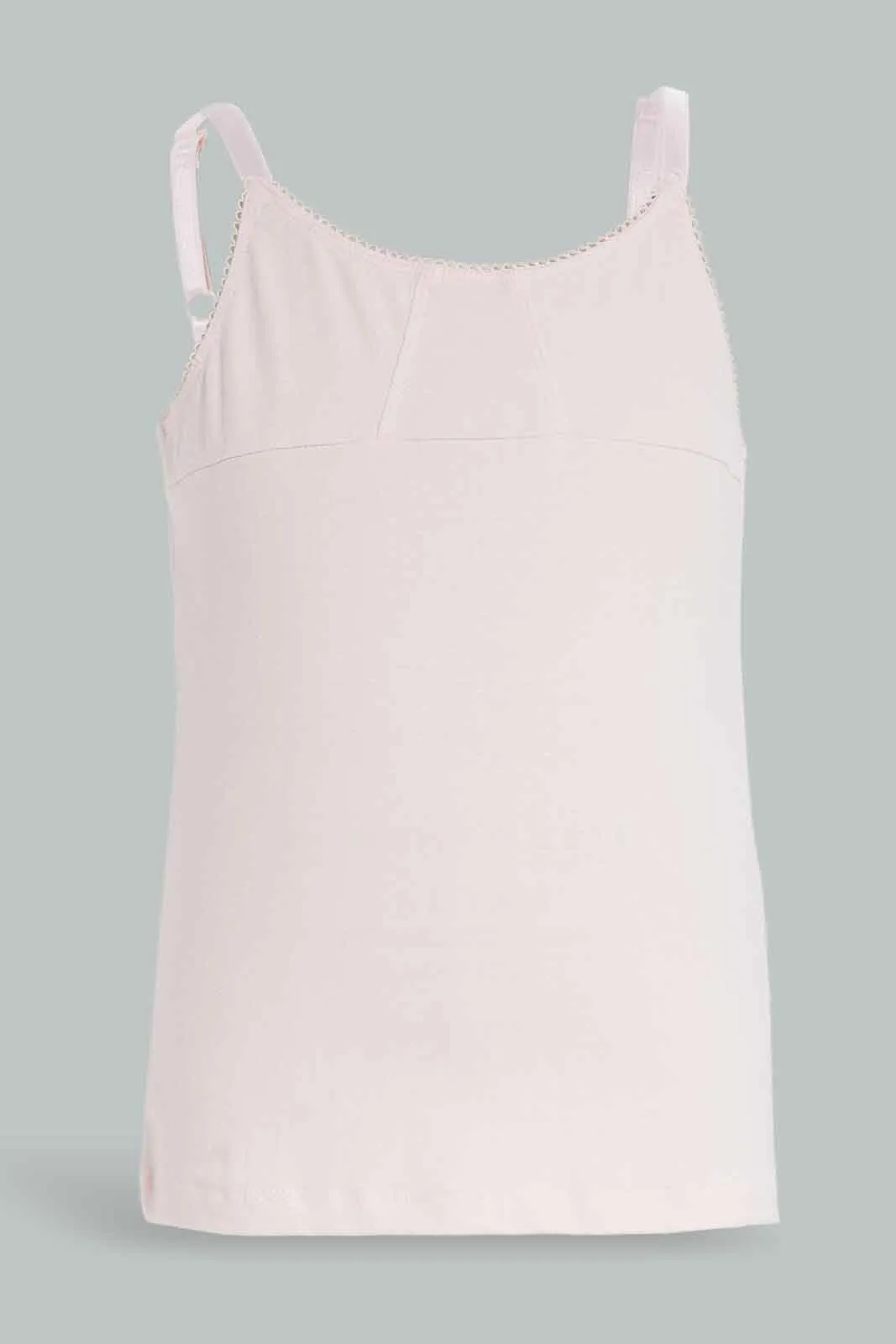 Senior Girls Pink And Beige Vest Set (Pack Of 2)