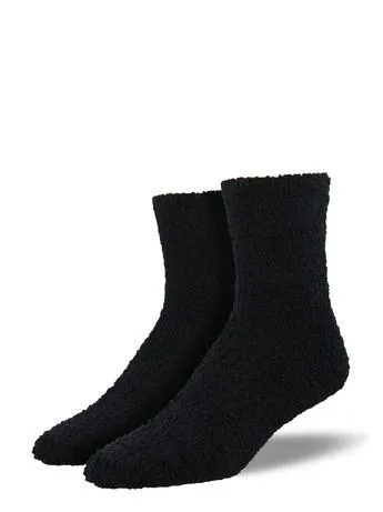 SockSmith Crew Black Warm and Fuzzy Men