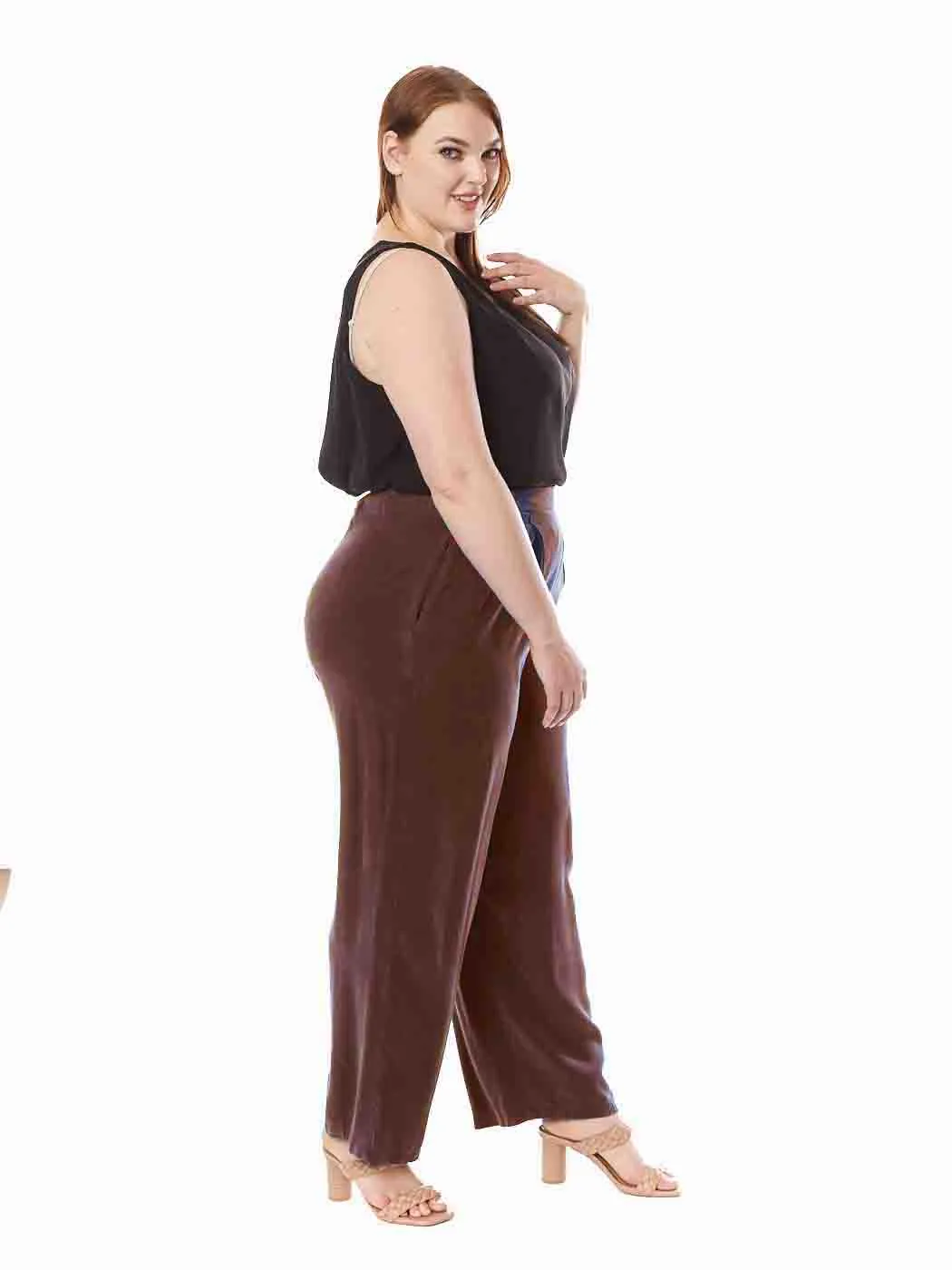 Tianello Tencel “Kathryn” Flat Front - Elastic Back Pants