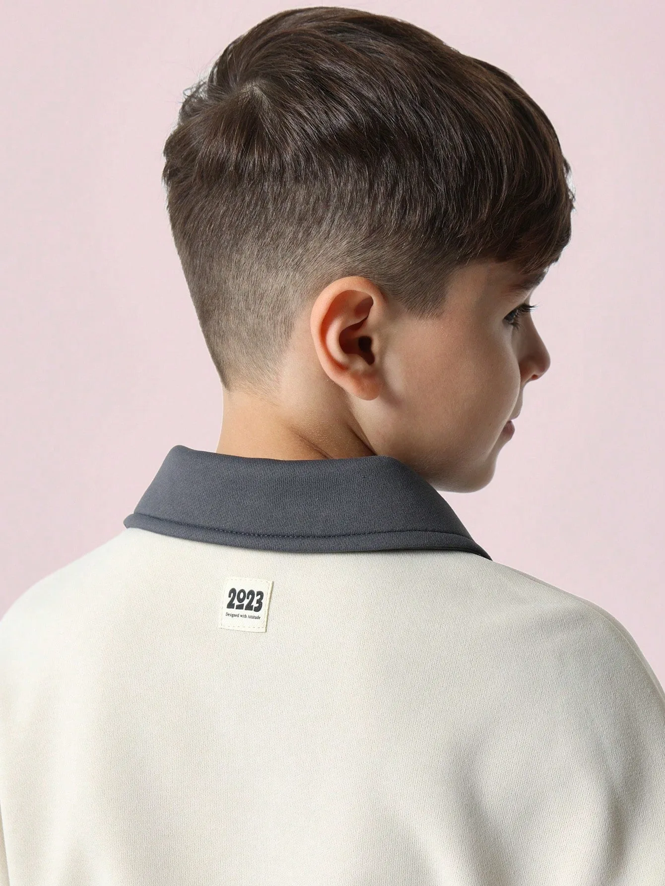 Tween Boys Relaxed Regular Long Sleeve Contrast Collar Rugby Polo Shirt