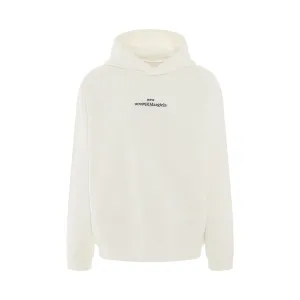 Upside Down Logo Hoodie in White