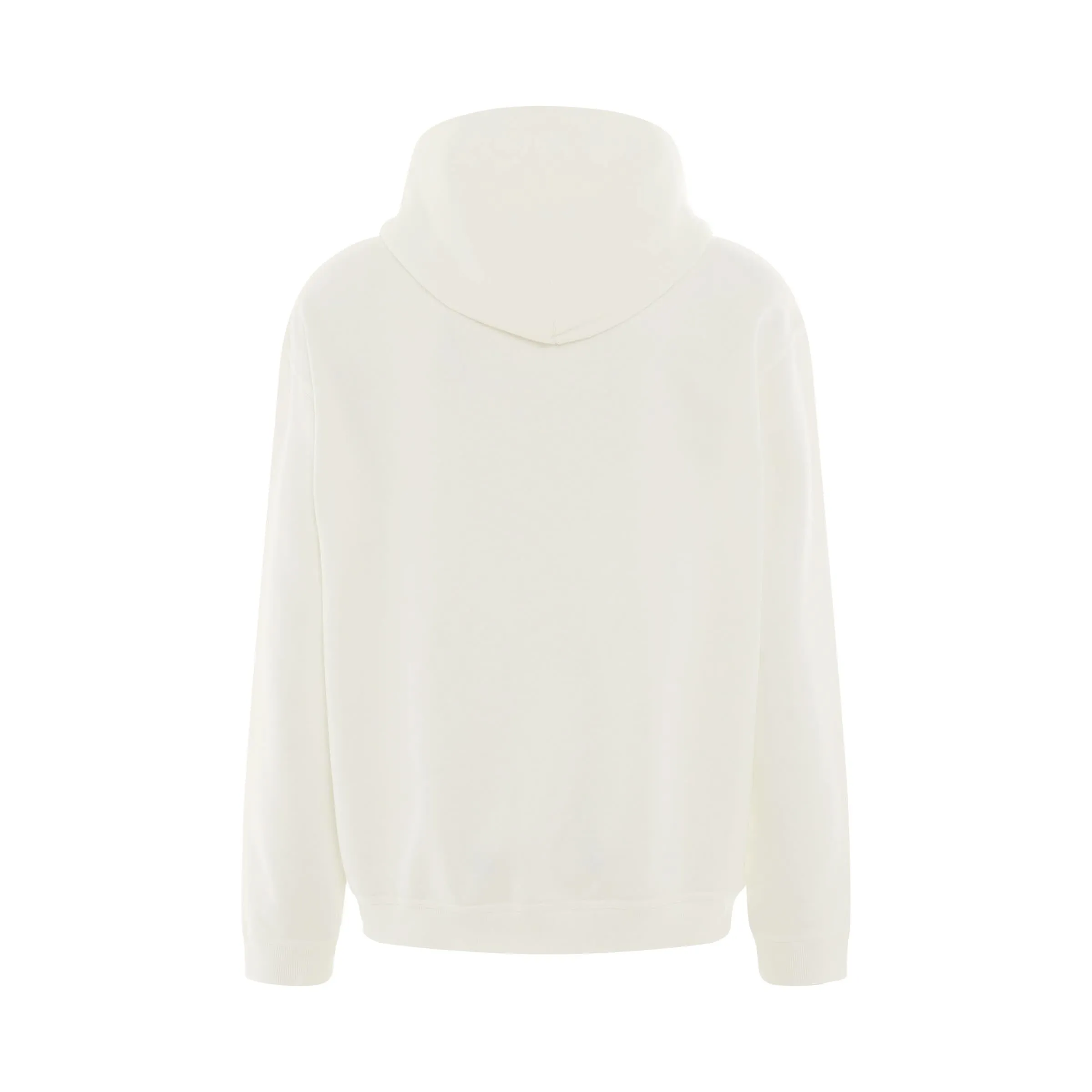 Upside Down Logo Hoodie in White