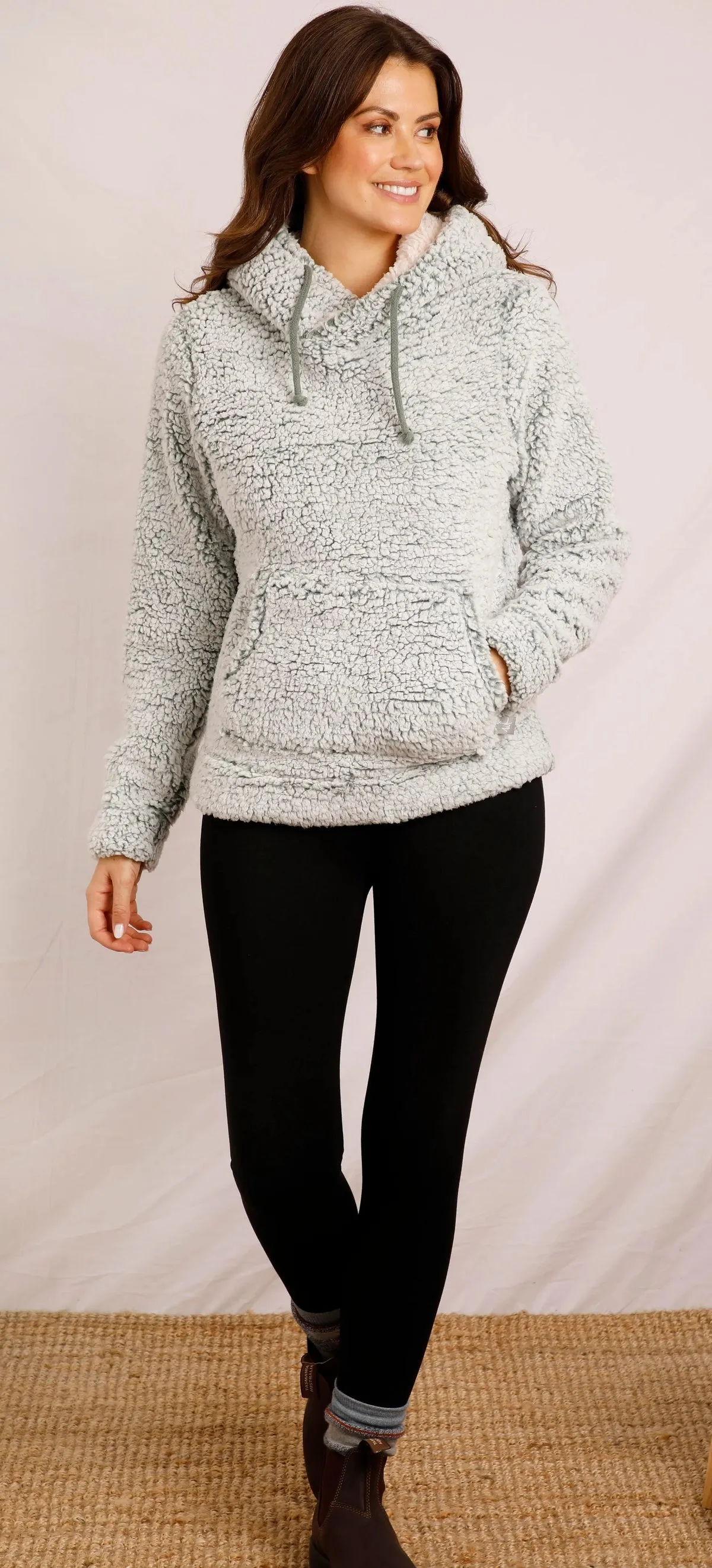 Weird Fish Womens Yara Cosy Fleece Hoody - Ivy
