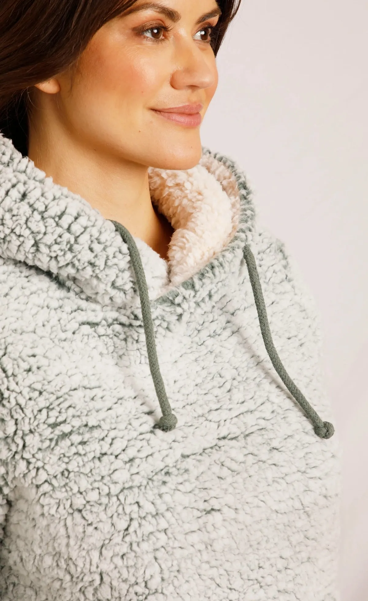 Weird Fish Womens Yara Cosy Fleece Hoody - Ivy