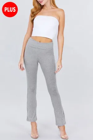 Women's Plus Size Banded Waist Yoga Pants