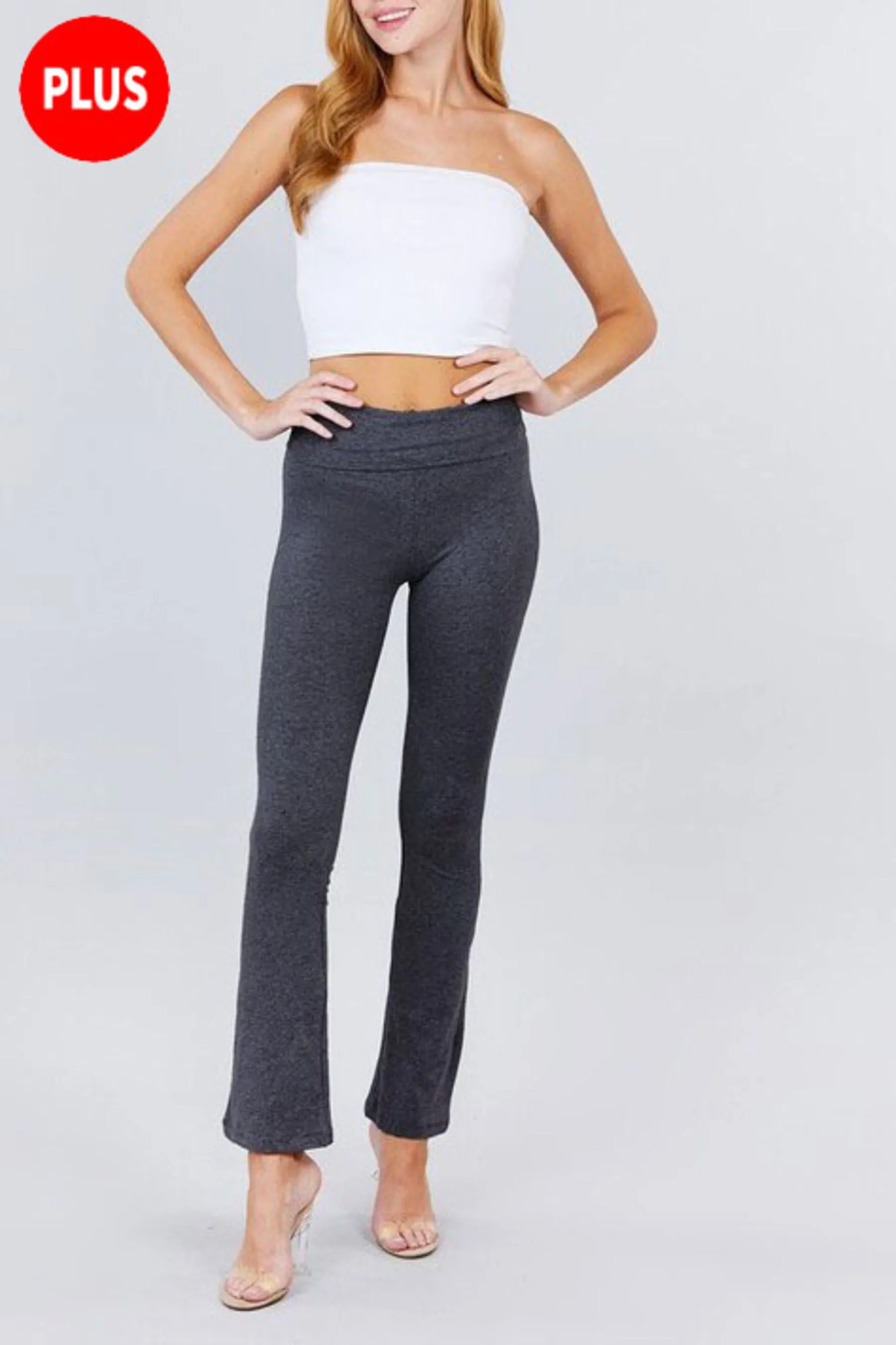 Women's Plus Size Banded Waist Yoga Pants
