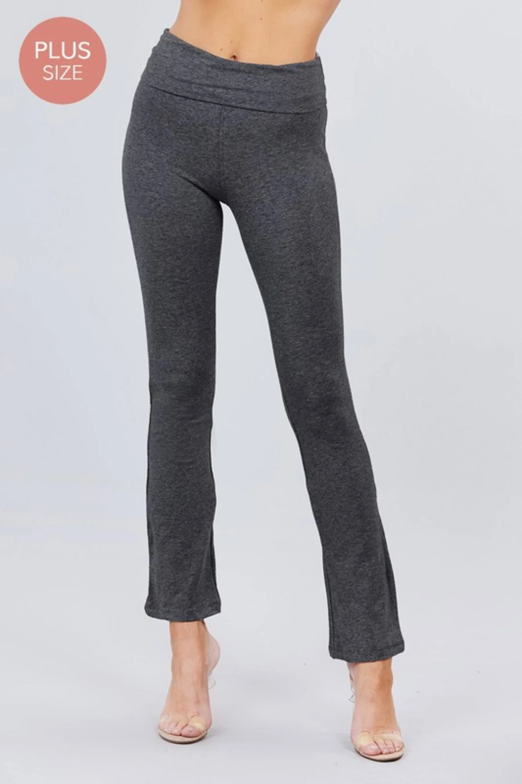Women's Plus Size Banded Waist Yoga Pants
