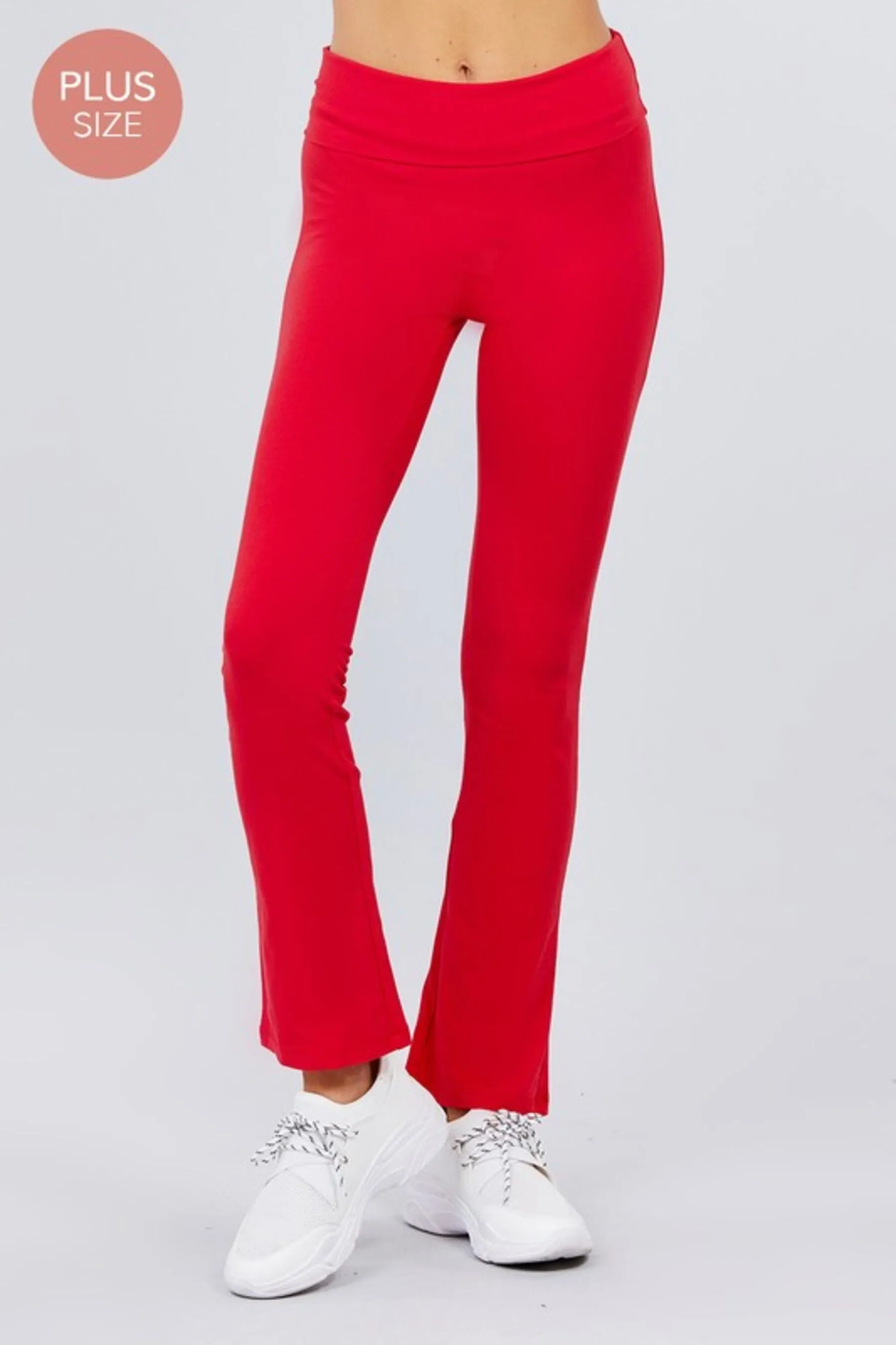 Women's Plus Size Banded Waist Yoga Pants