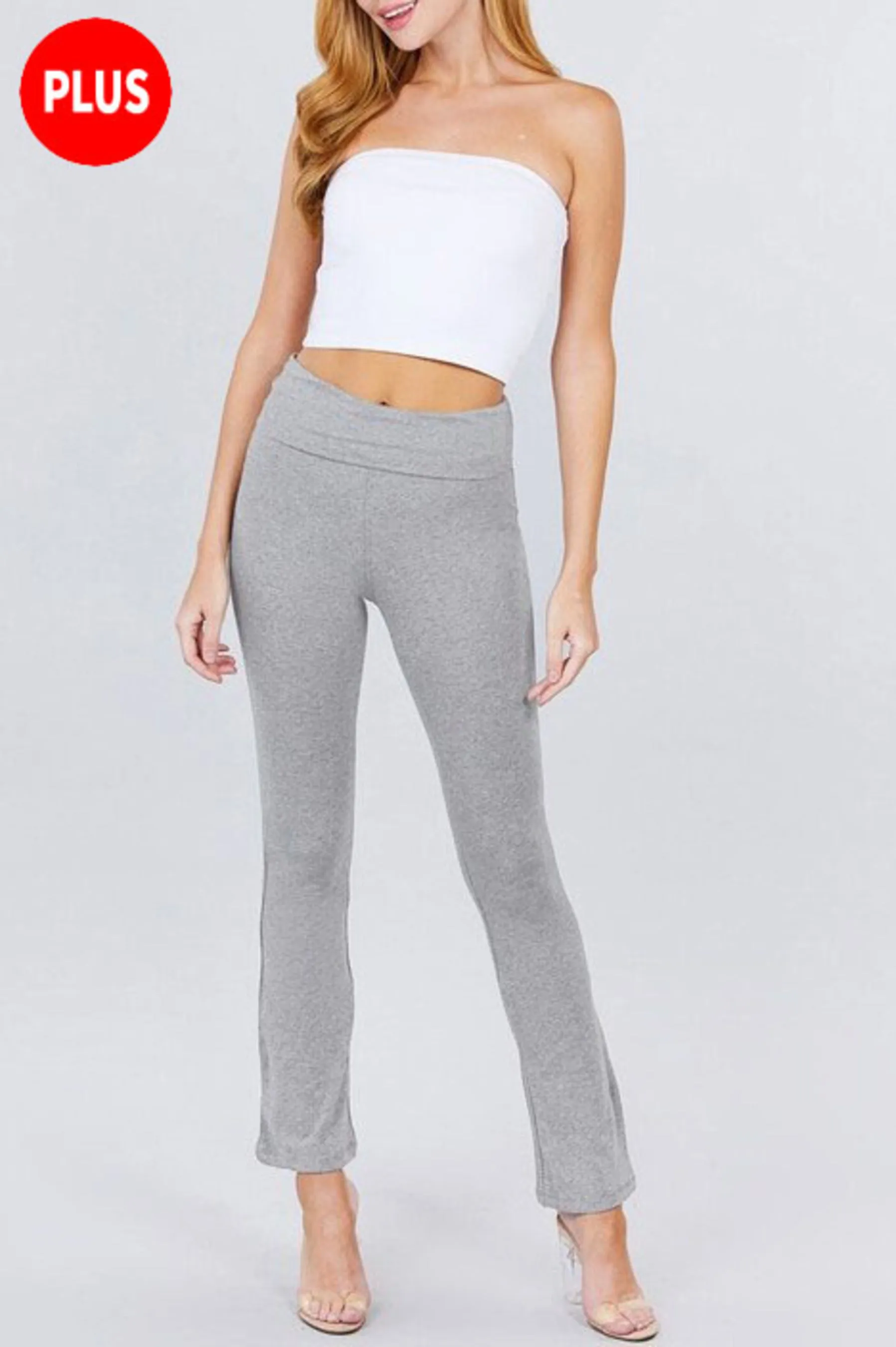 Women's Plus Size Banded Waist Yoga Pants