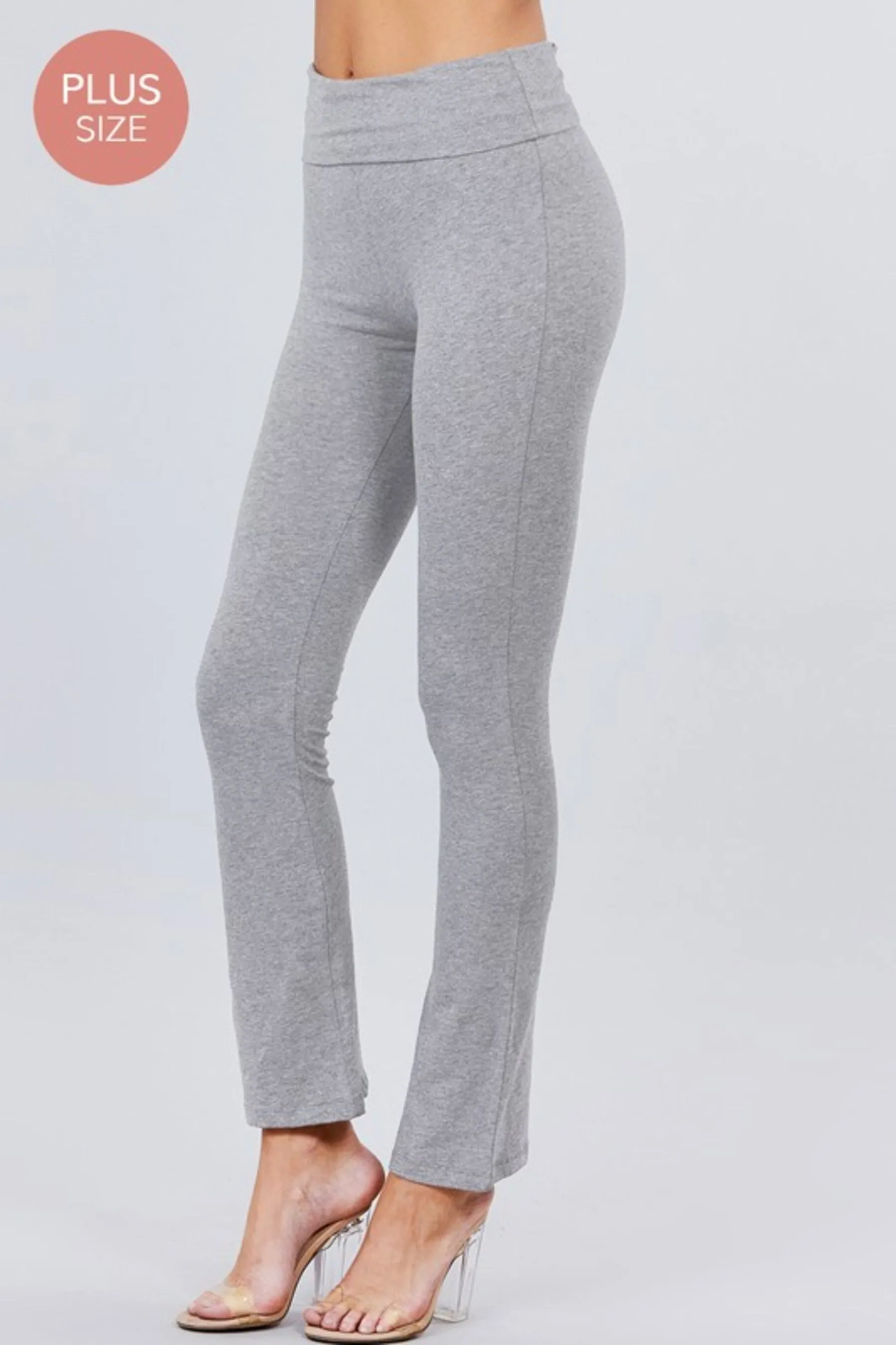 Women's Plus Size Banded Waist Yoga Pants