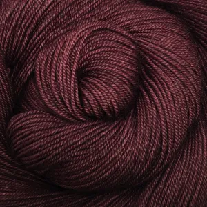 Yakity Yak Fingering Weight Yarn - Garnet Semi Solid