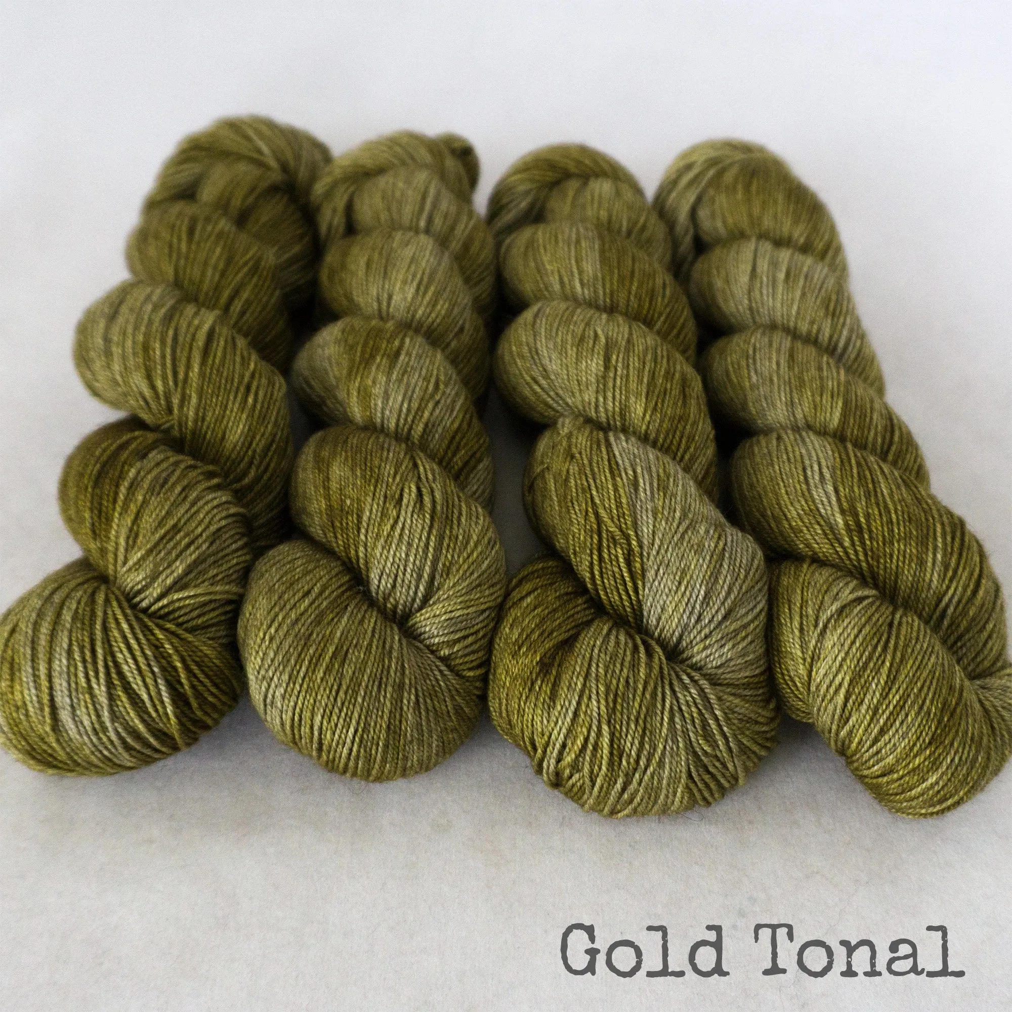 Yakity Yak Fingering Weight Yarn - Gold Tonal